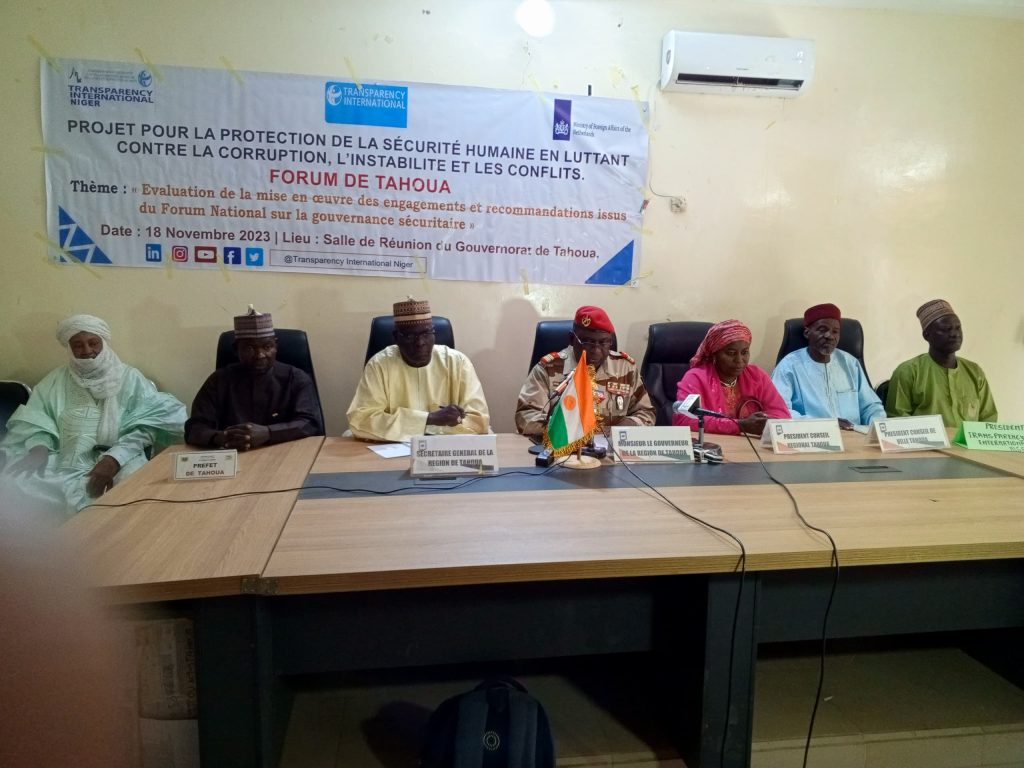 Forum de Tahoua pour l’évaluation de la mise en œuvre des recommandations et engagements issus du Forum National sur la Sécurité Humaine.