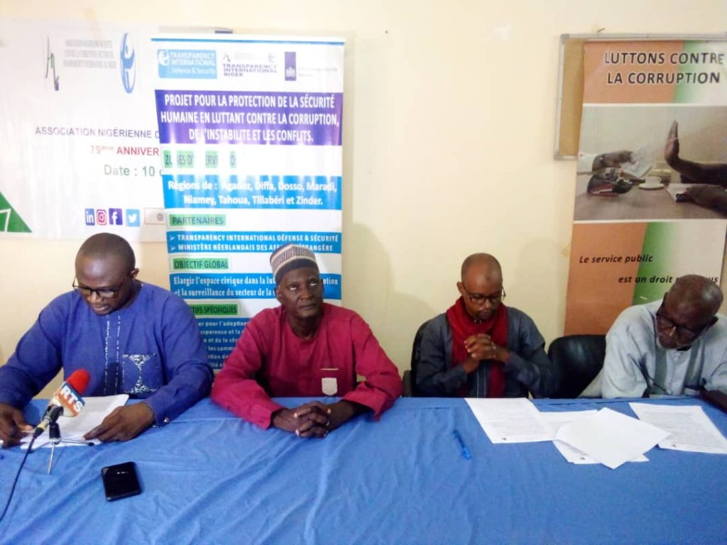 Déclaration de l’Association Nigérienne de Lutte contre la Corruption – section de Transparency International